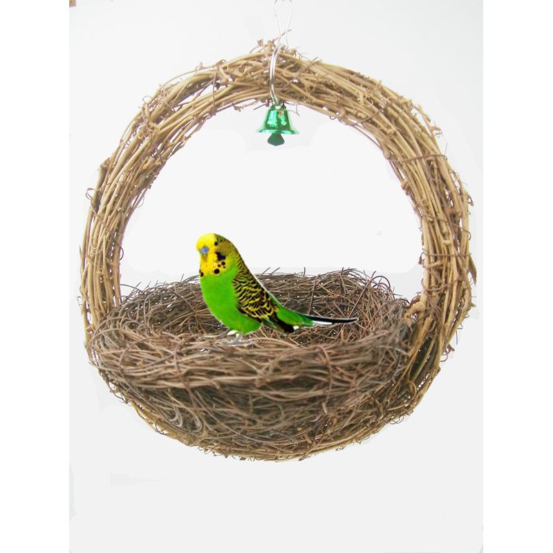 Bird Nest Hanging Handmade Durable Bird Parrot Breeding Nest Egg Cage  S