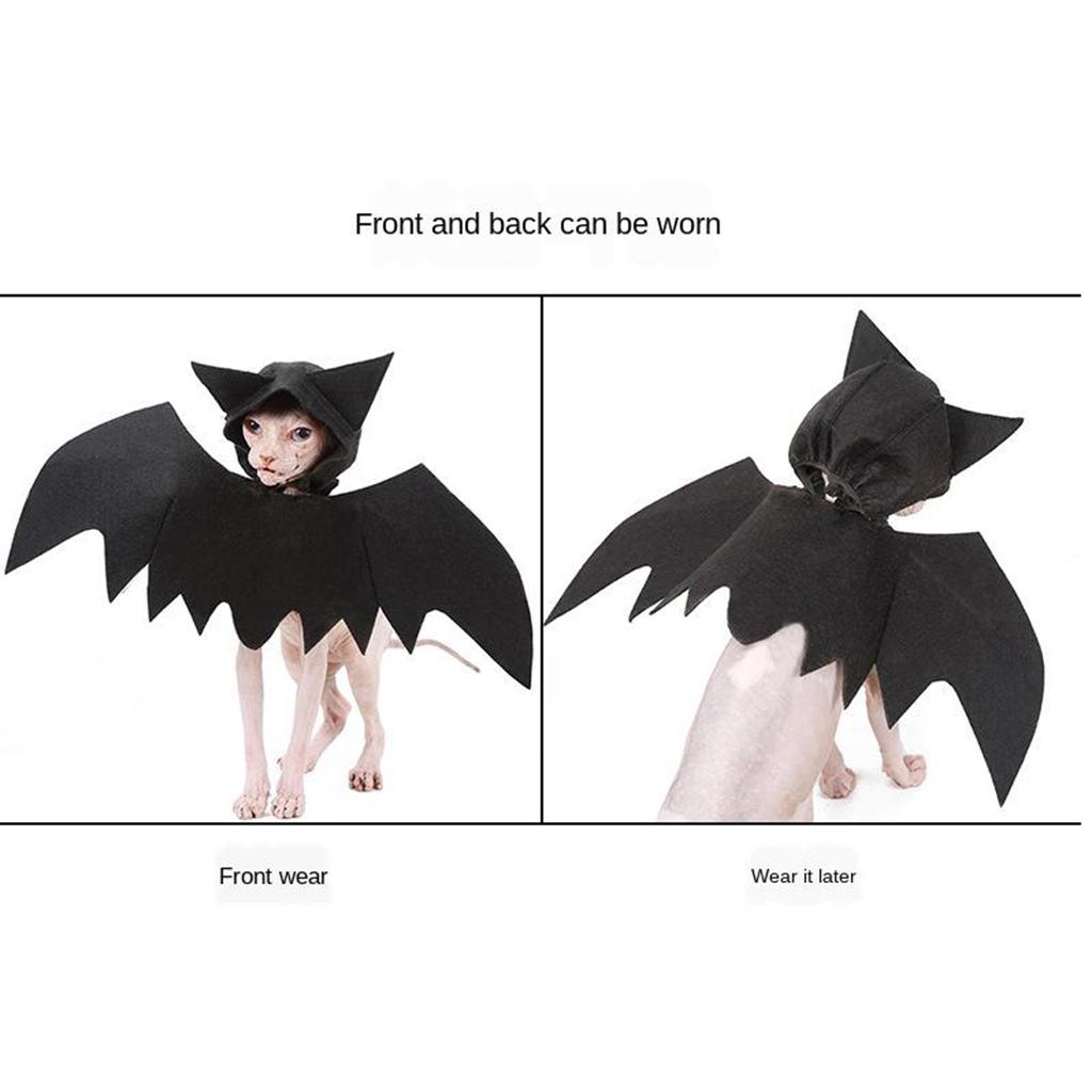 Halloween Pet Dog Cats Black Devil Wings Costume Cute Fancy Dress Mystery