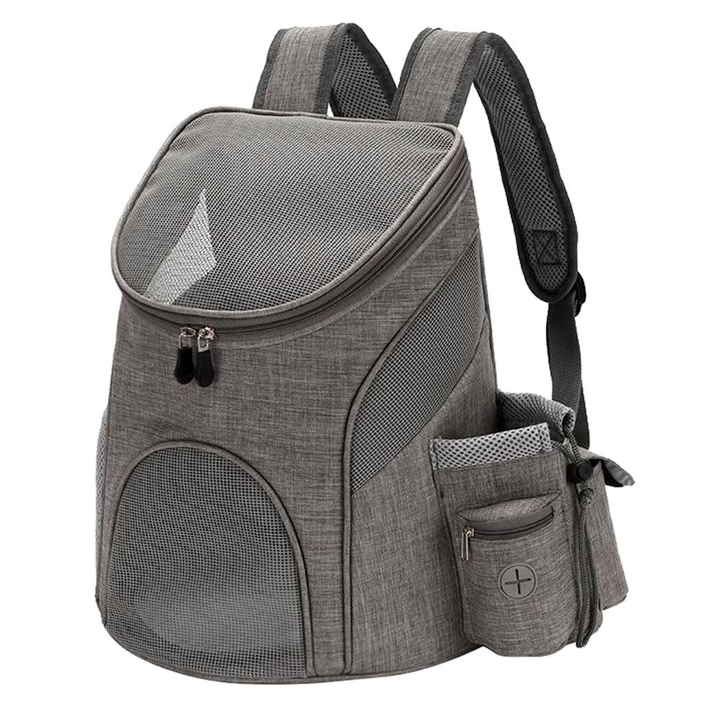Pet Carrier Backpack Adjustable Pet Cat Dog Travel Bag  Gray L