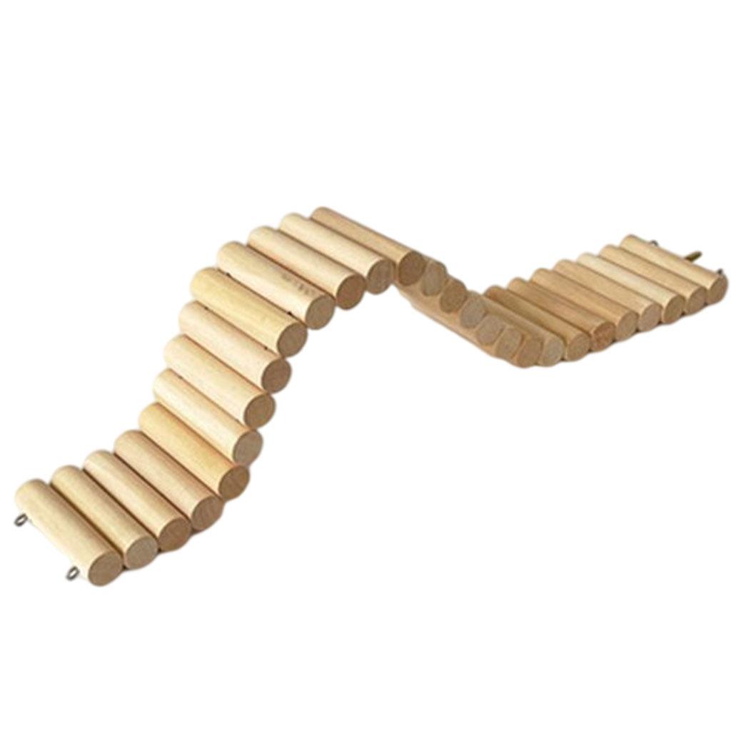 2pc Hamster Wood Bridge Ladder Climb Budgie Parakeet Budgie Parrot Toy