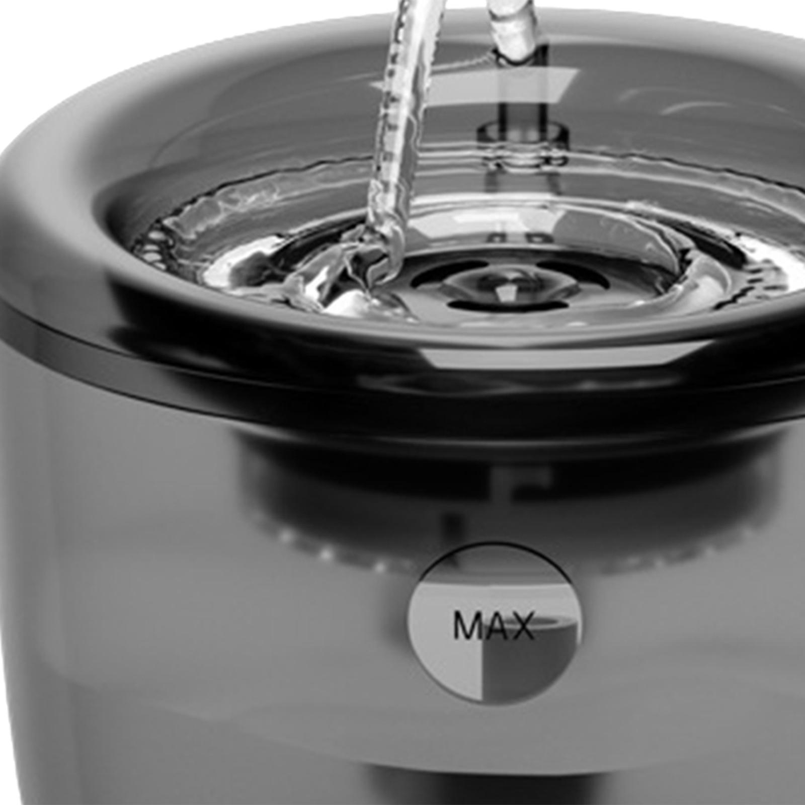 Cat Water Fountain 1.6L Puppy Kitten Adjustable Flowing Indoor Gray