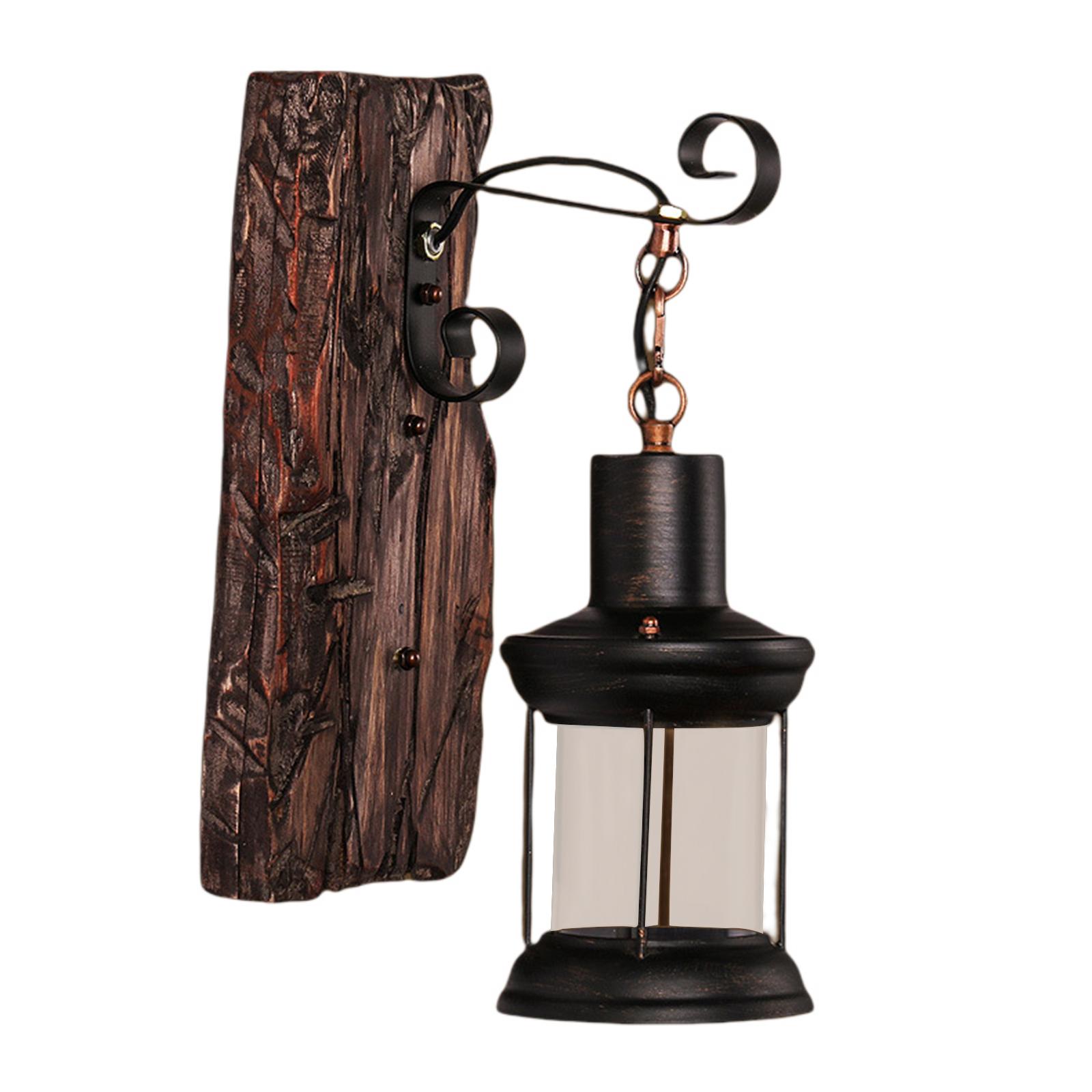 Industrial Wood Wall Sconce