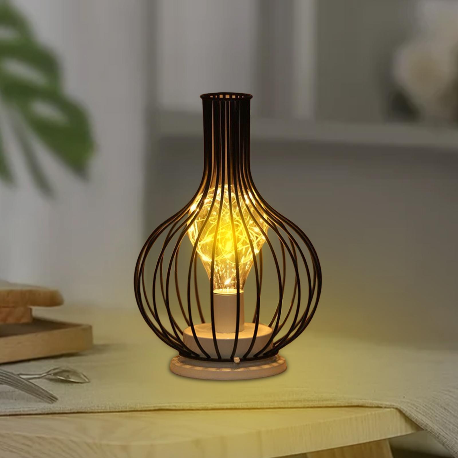 Hollow Out Table Lamp Night Light Bedroom Home Wedding Party