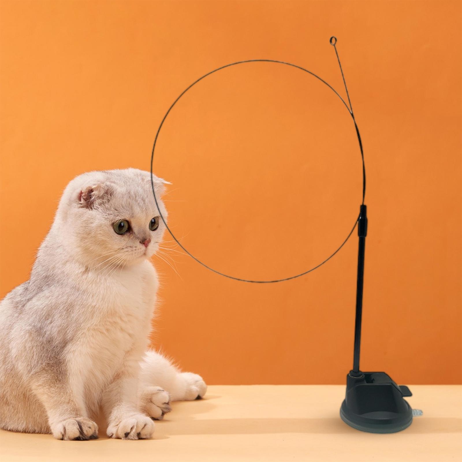 Interactive Cat Toys Cat Teaser Catcher Feather Wand Toy Wand 93cm