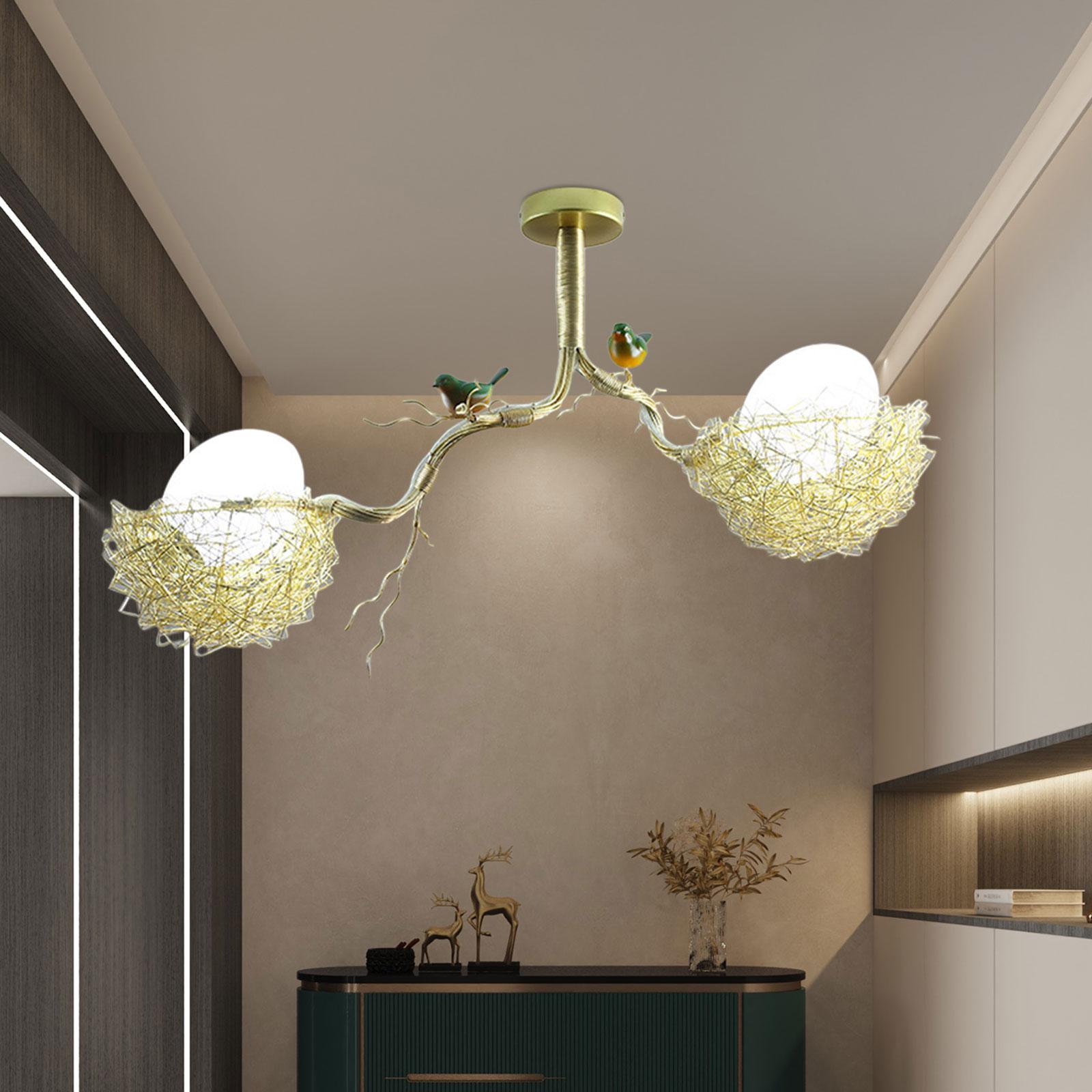 Birds Chandelier Rustic Hanging Lamp for Club Dorm Hallway