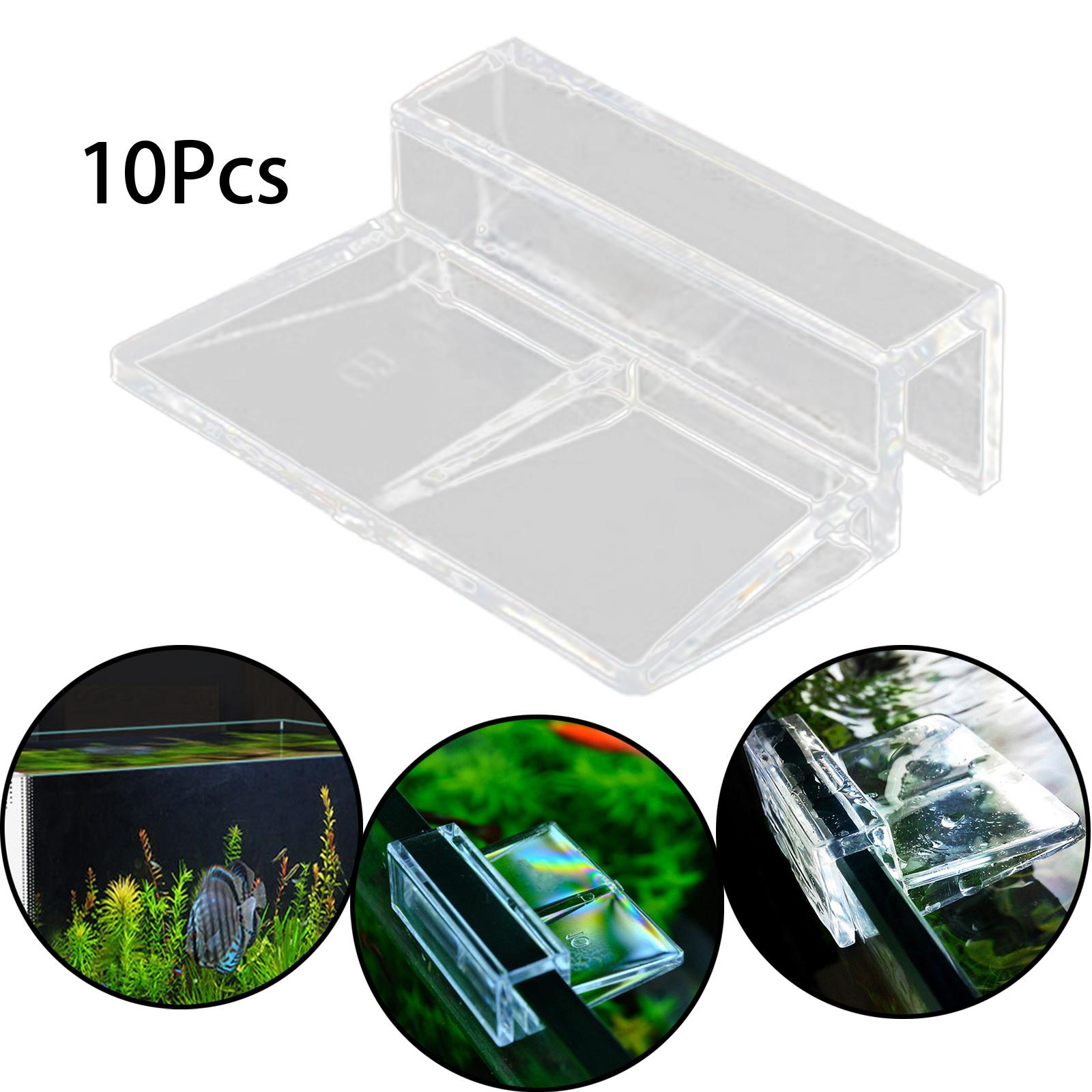 10Pcs Aquarium Screen Net Clips Multi Purpose Glass Fixed Cover Bracket 8mm