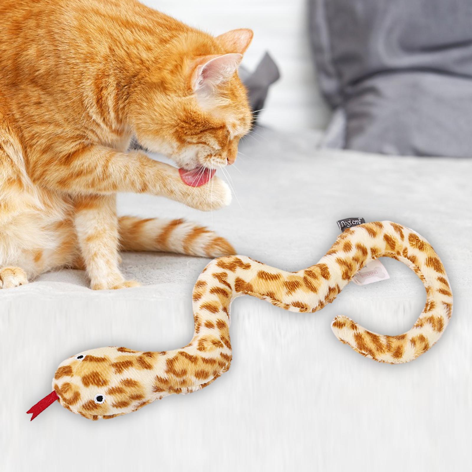 Cat Toothbrush Catnip Toy Snake Christmas Birthday Present Resistant Cat Toy yellow