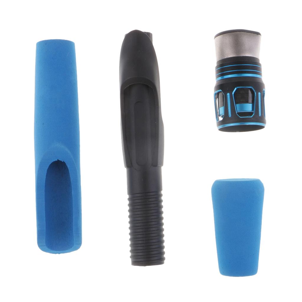 Tackle Split Grip Spinning Rod Handle Kit Fishing Rod Building Blue