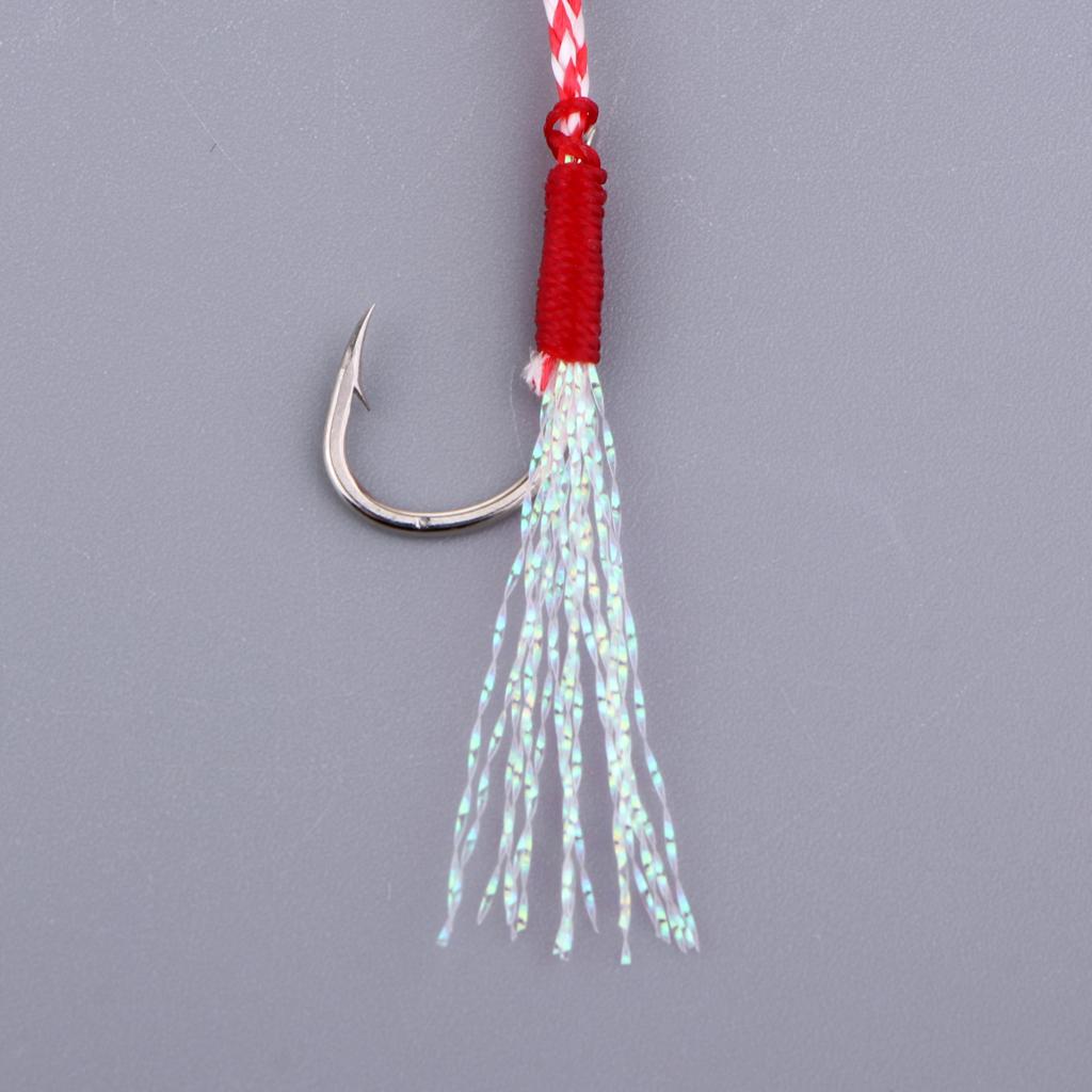 5pcs Carbon Steel Assist Hooks Fishing Jig Hooks Live Baits Hooks 011