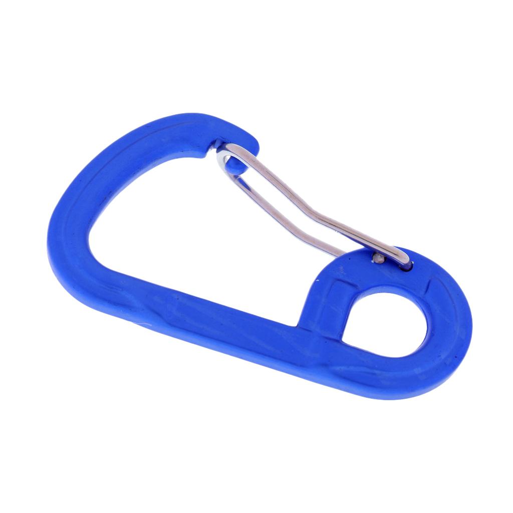 2pcs Crochet Mousqueton Forme D Boucle Snap Clip Carabiner Porte-clé Camping