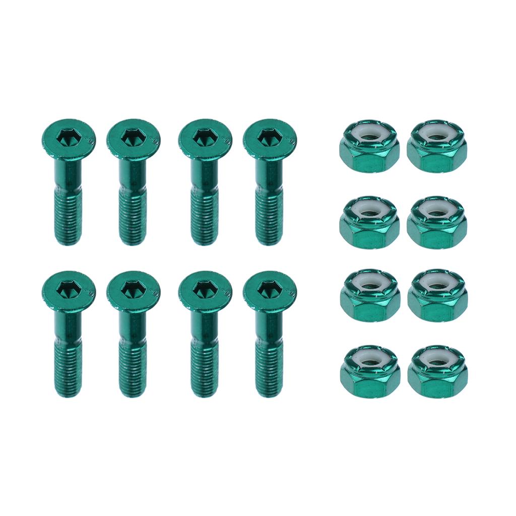 8pcs Sturdy Replacement Skateboard Truck Hardware Longboard Screws