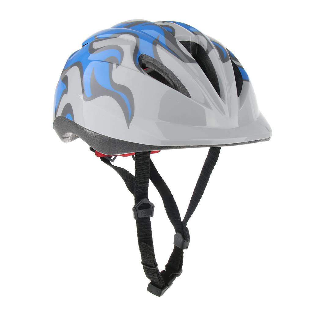 Kids Children Roller Skating Helmet Riding Protector Safety Hat blue white