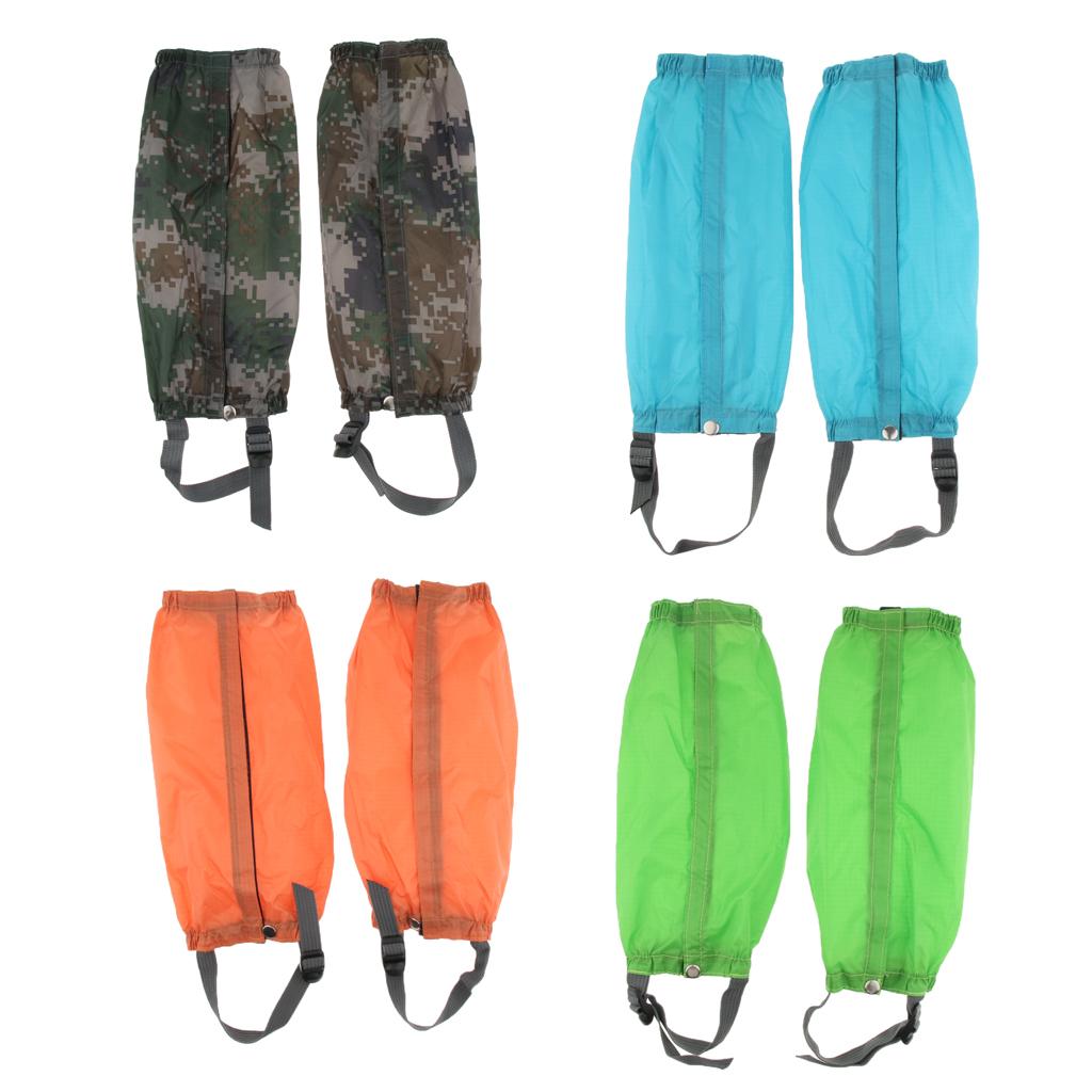 Outdoor Walking Hiking Waterproof Gaiters Boot Covers Leg Guards blue