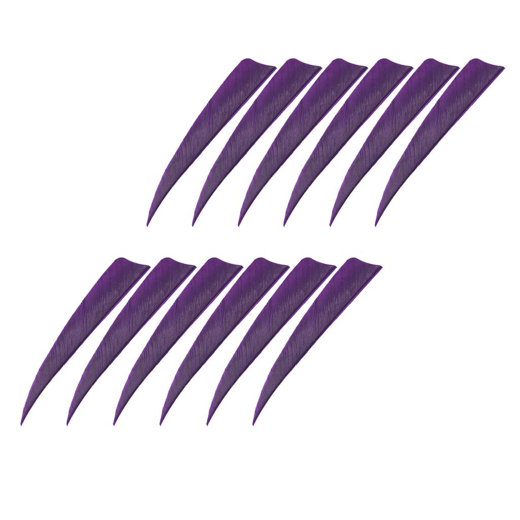 12 Pieces 4 Inch Archery Arrow Feathers Fletchings Vanes Purple