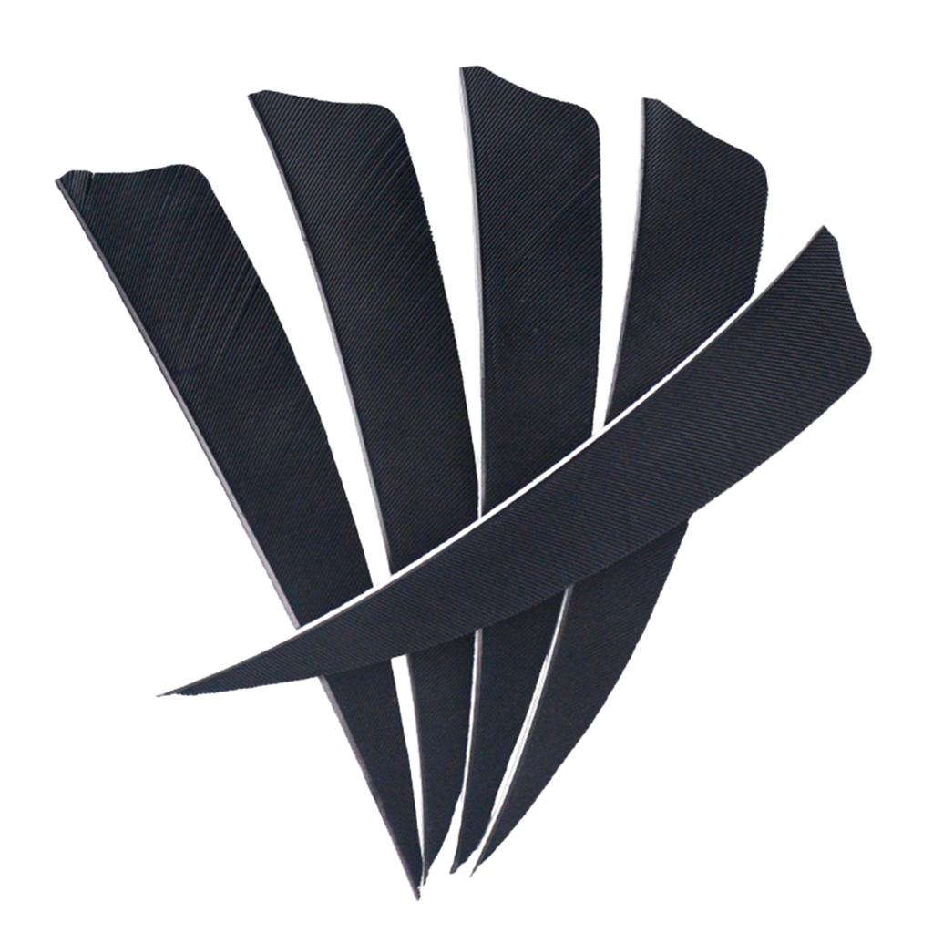 12 Pieces 4 Inch Archery Arrow Feathers Fletchings Vanes Black