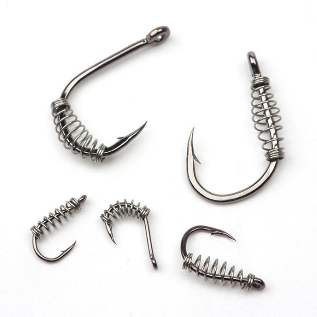 7x100 x Barbed Fishing Hook  Stainless Steel Spring Accessories S