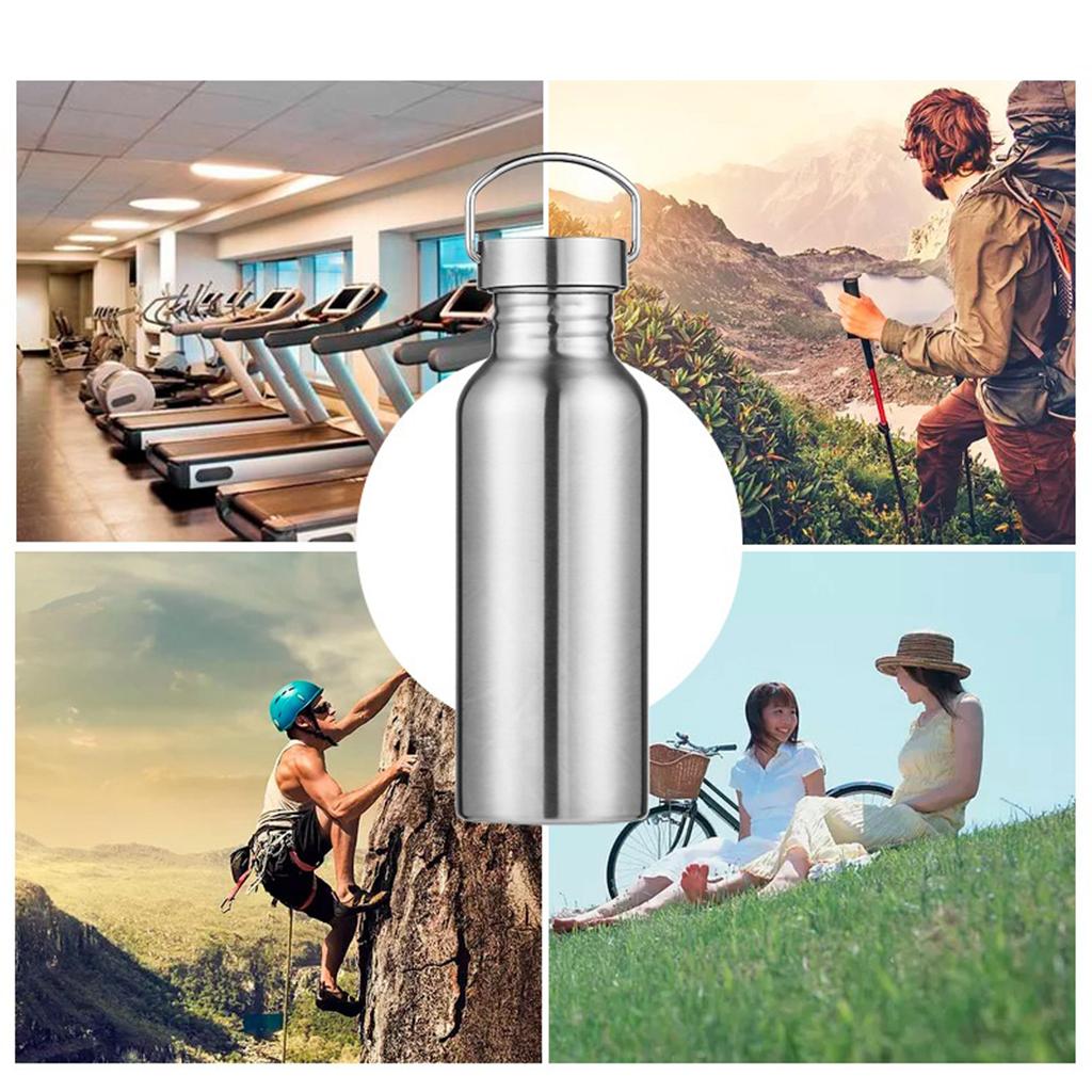 Stainless Steel Sports Water Bottle Cycling Hiking Flask PP Lid 350ML
