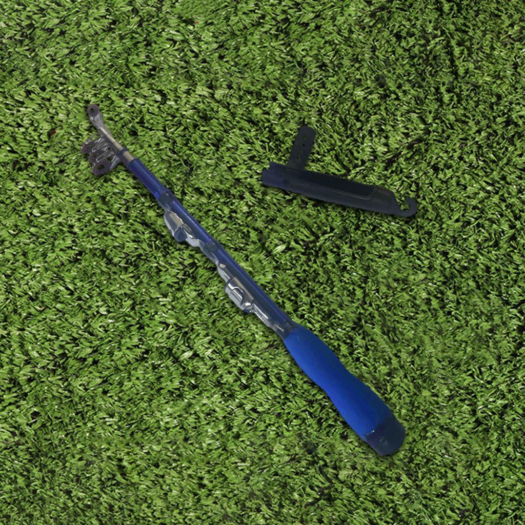 Carbon Telescopic Fishing Rod Sea Boats Fishing Spinning Pole Blue 1.0m