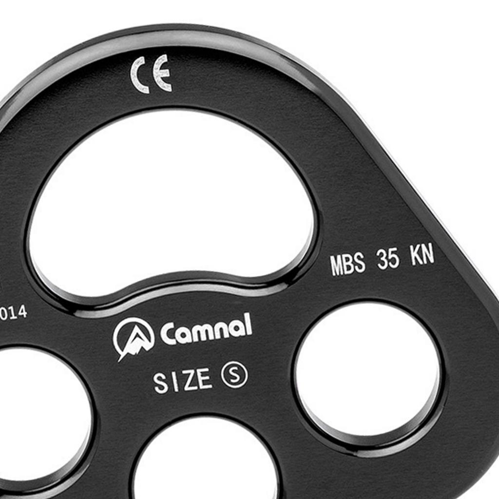 Descender Plate 35KN Paw Rigging Plate 4 Holes Rock Climbing Gear Black