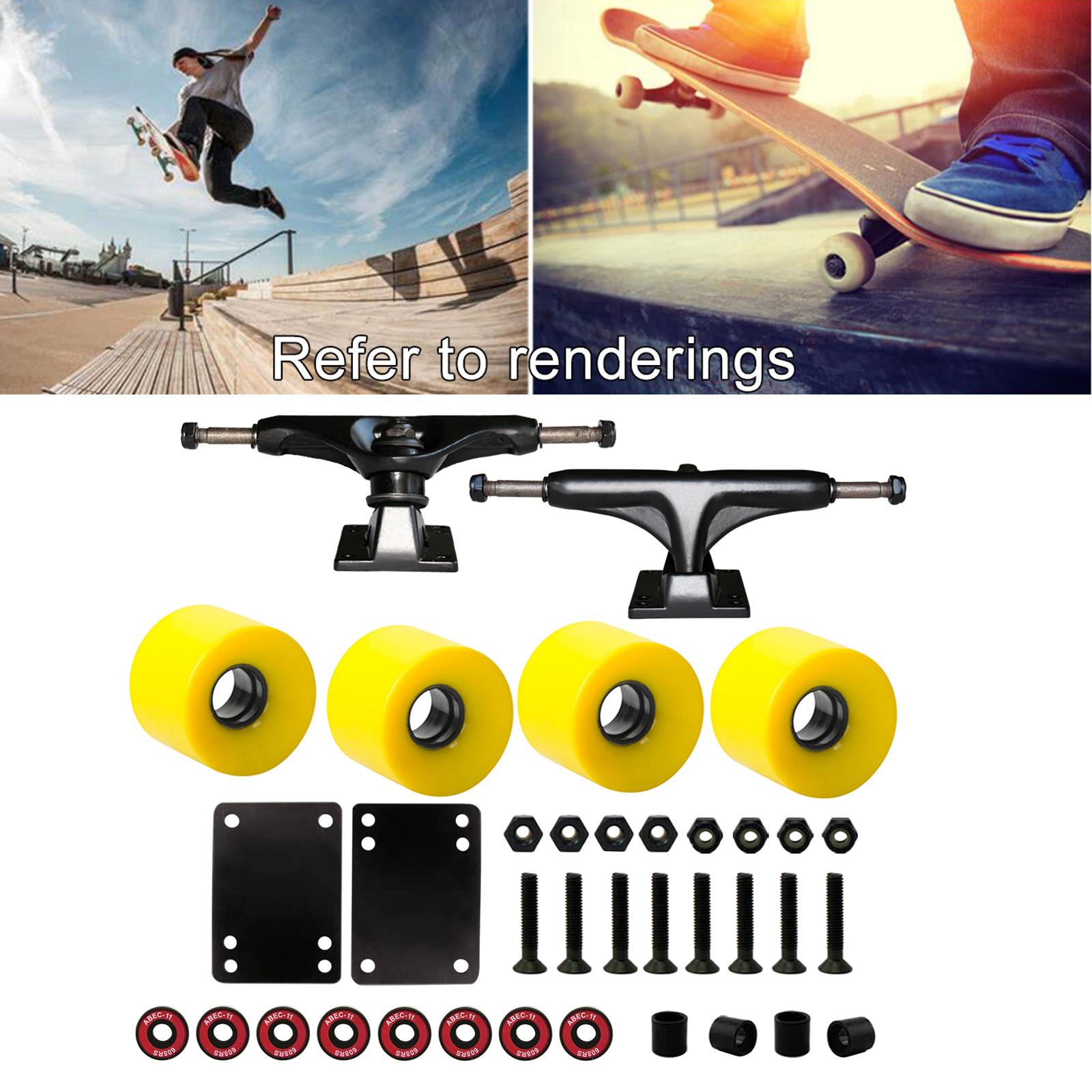 Solid Skateboard Truck 5'' Wheel Wrench Repairing tools Spacer yellow