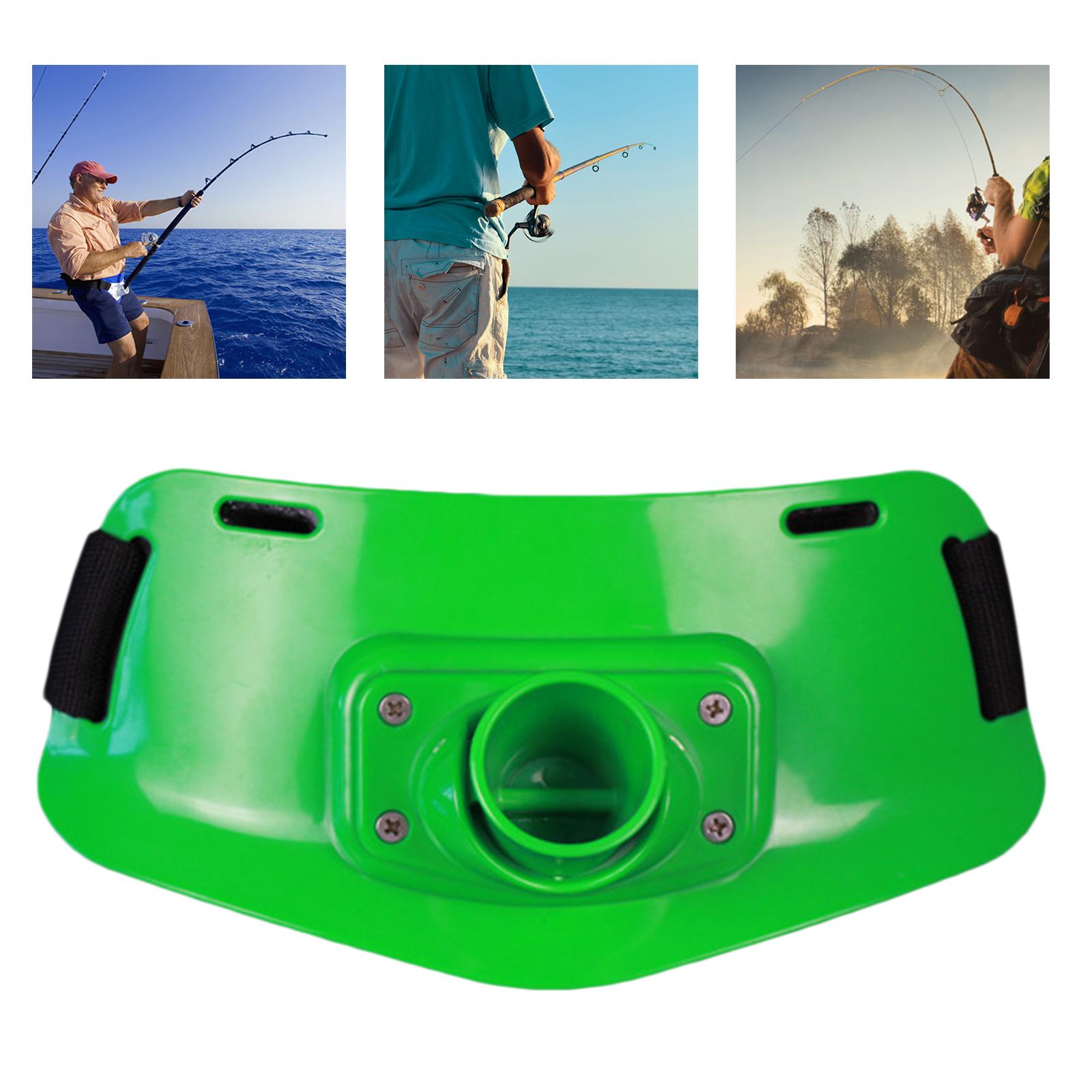 Fishing Waist Rod Holder ABS Plastic Seawater Tackle Padded Green