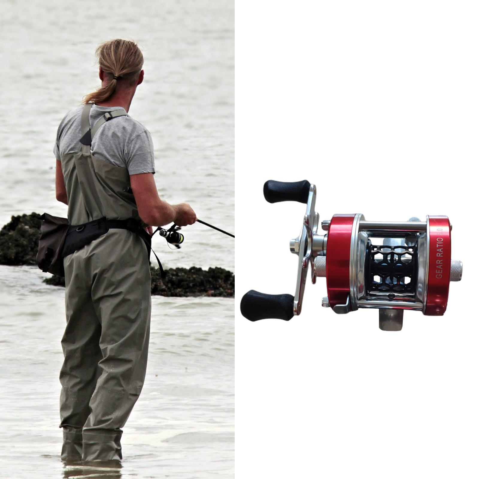 W300L/W300R Baitcasting Reel Aluminum Side Plates Fishing Reel Red L