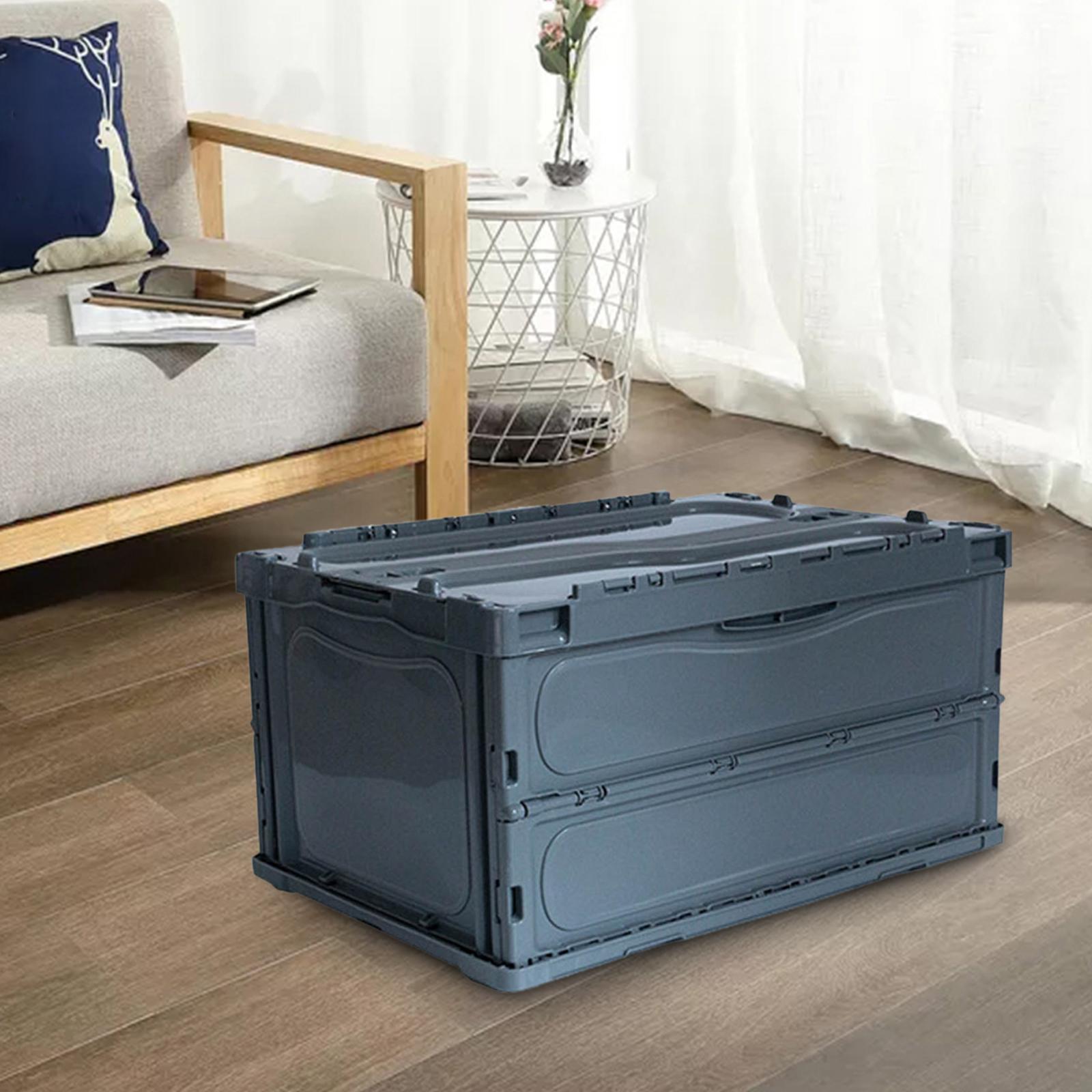 Foldable Camping Box Storage Container for Barbecue Gray 21x14x11inch