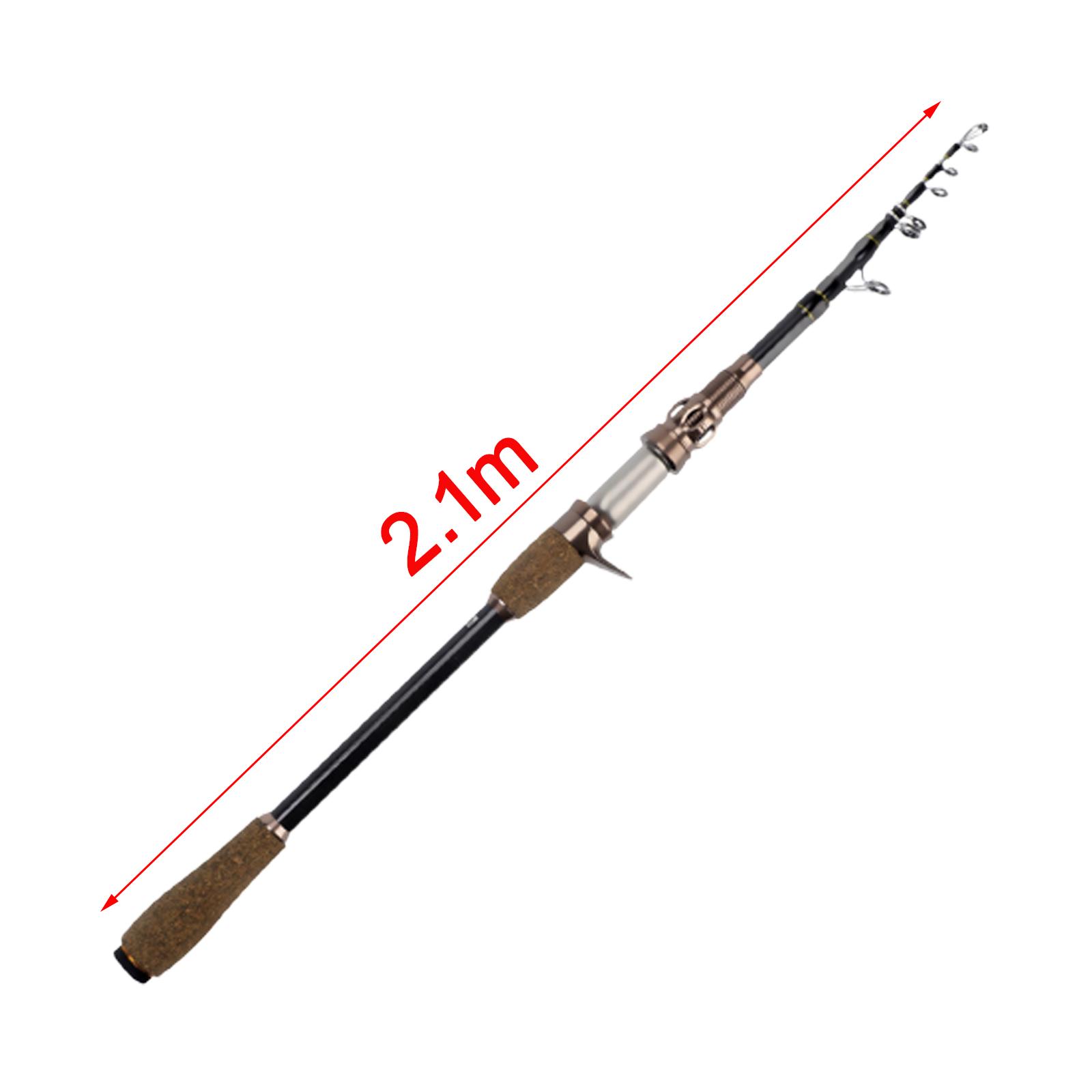 Telescopic Fishing Rod Surf Casting Fishing Rod Carbon Fiber Lightweight 2.1m