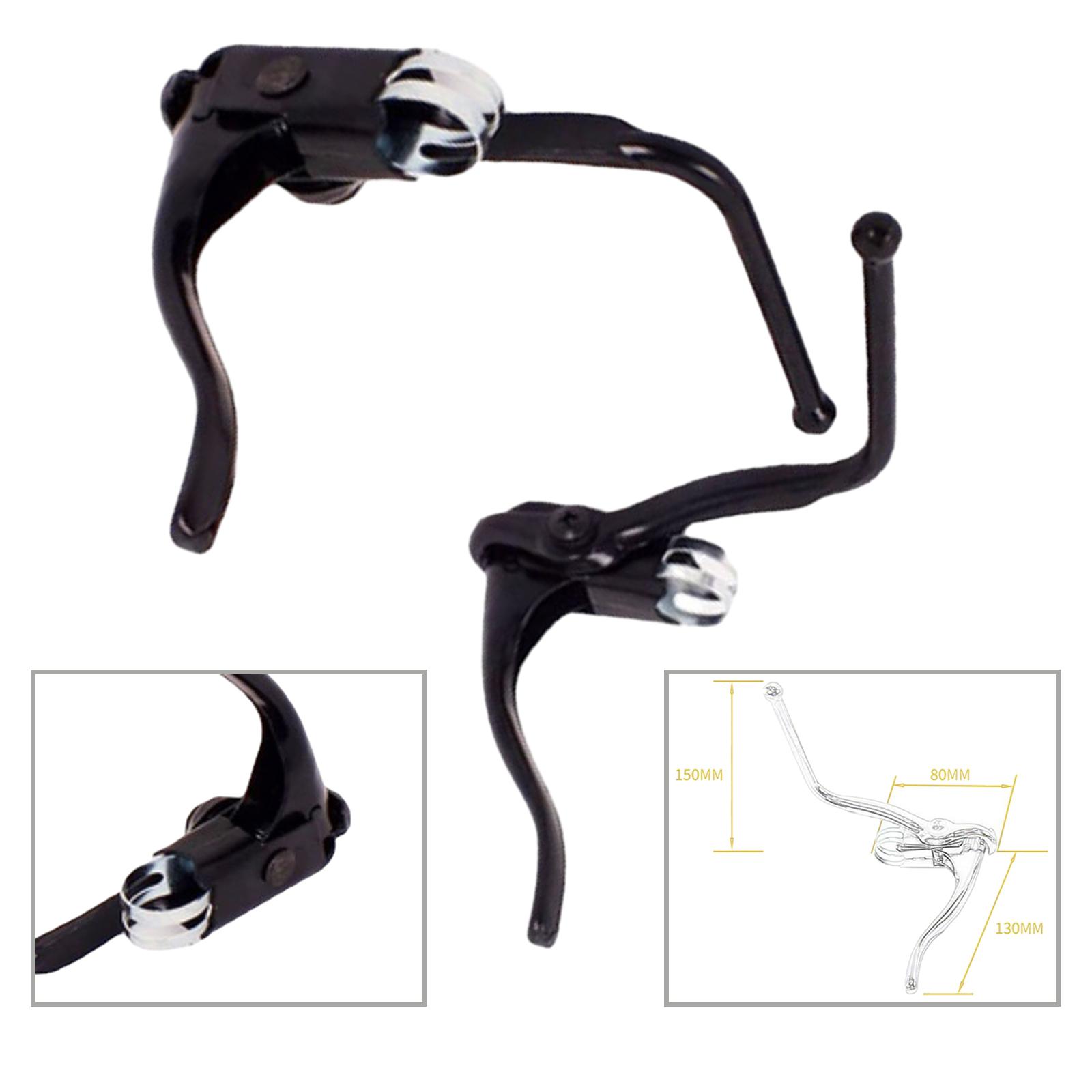 2 Pieces Road Bike Brake Levers Lightweight Black Bicycle Double Brake Lever