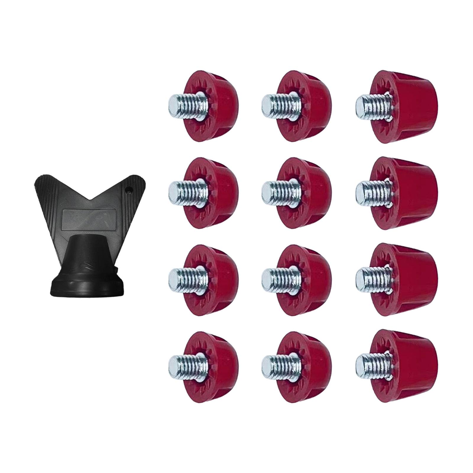 Football Boot Studs Dark Red