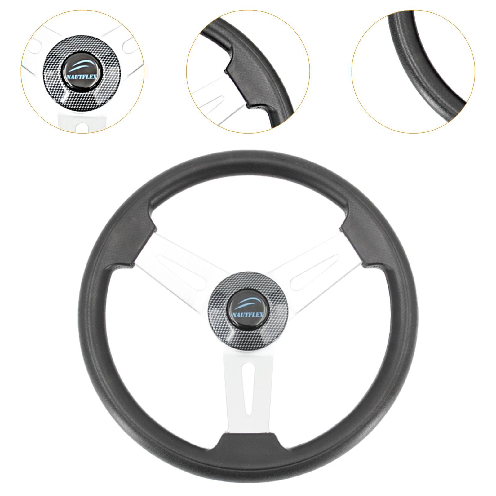 Generic Boat Steering Wheel 3 Spoke for Sea Vessels Pontoons Speedboats