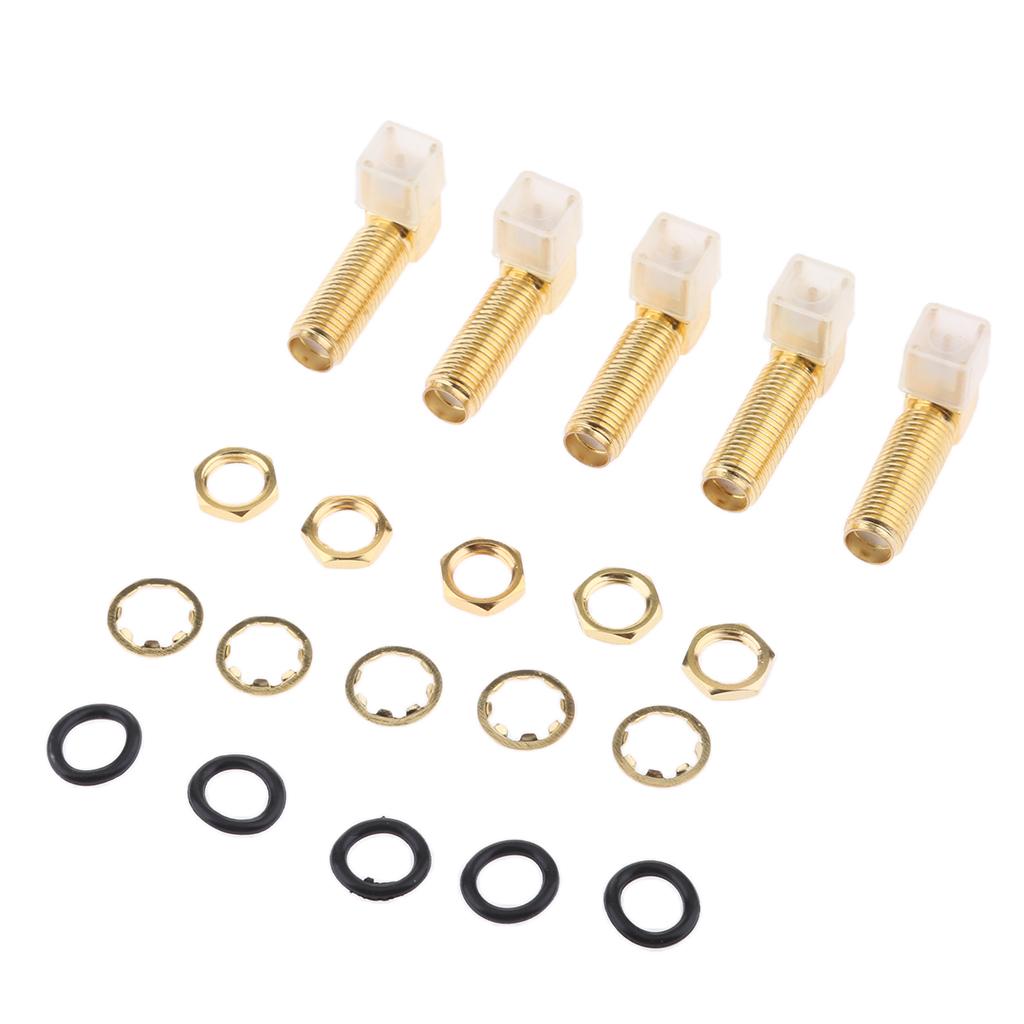 5Pieces 23mm SMA Female Connector Angled SMA-KWE Adapter Tooth Pattern