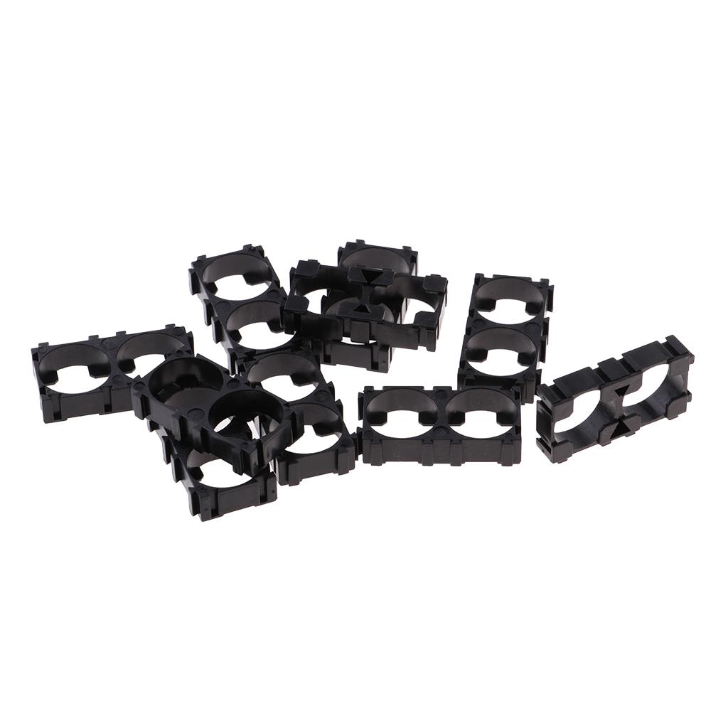 10pcs 18650 Battery Cell Spacer Radiating Shell Plastic Heat Black Holder