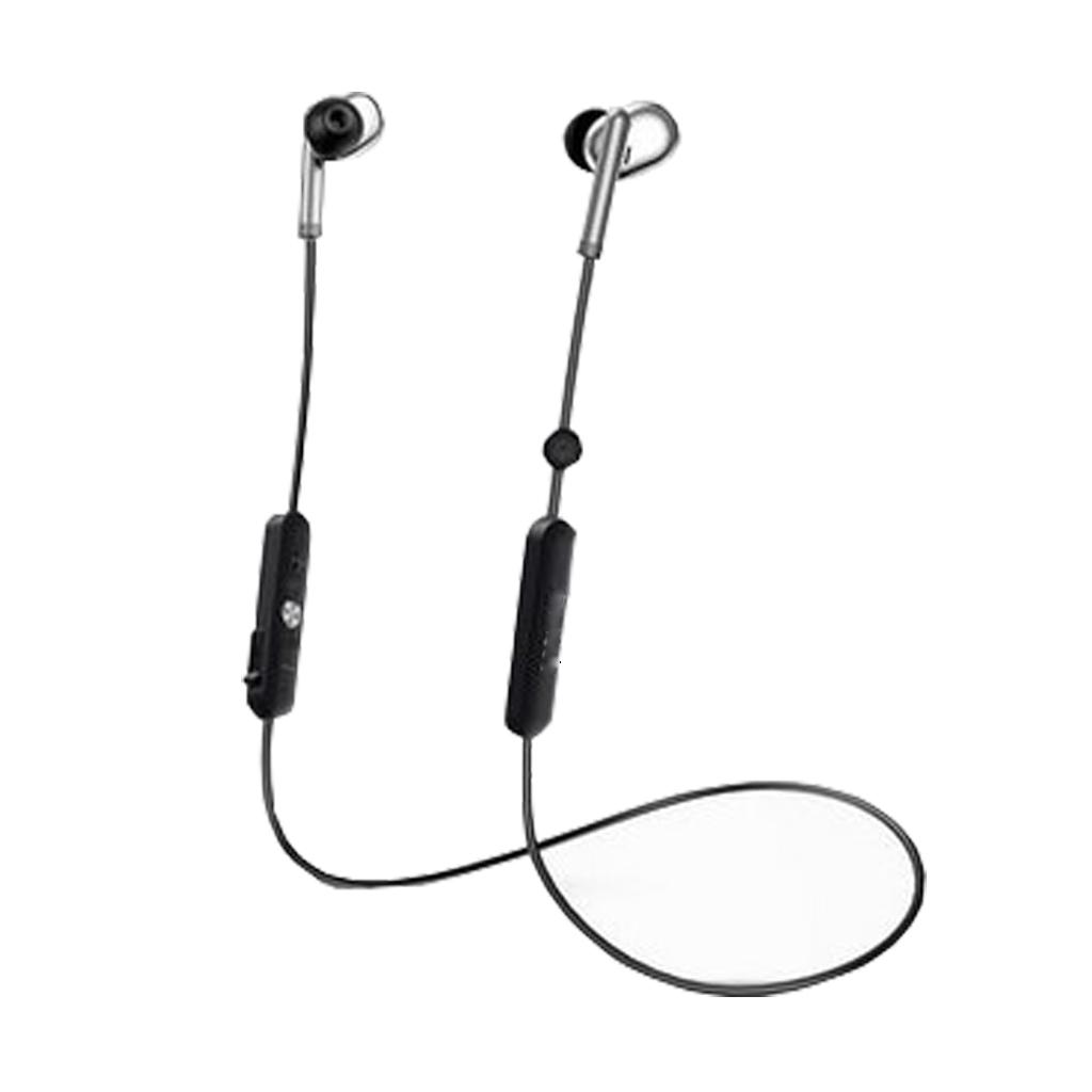 Neckband Sport Bluetooth Earphones Magnet Stereo Heavy Bass w/ Mic Silver