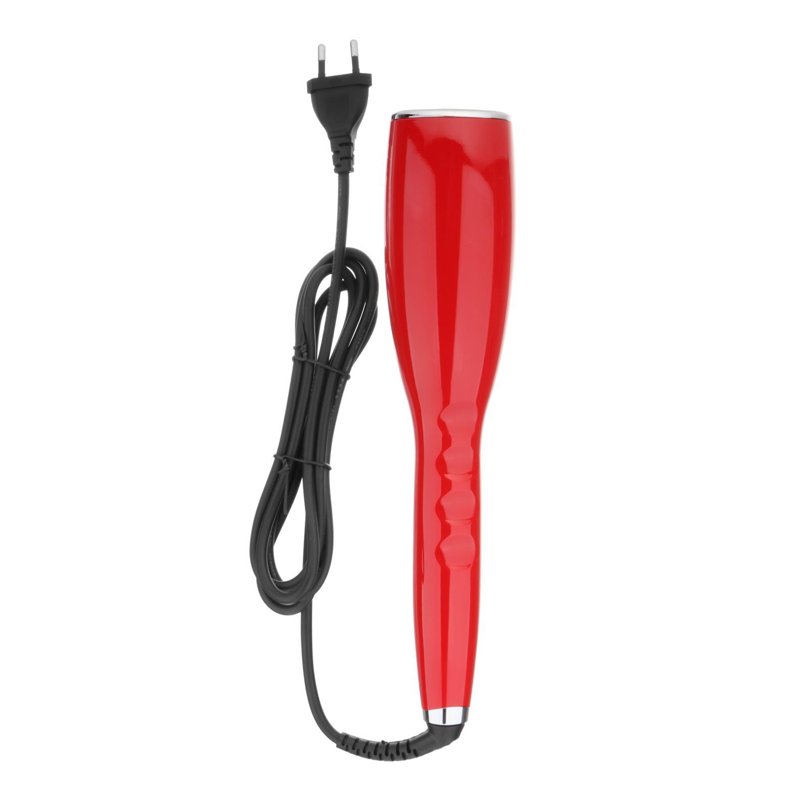 Automatic Hair Curler Ceramic Auto Shut-Off Heated Curling Iron Red