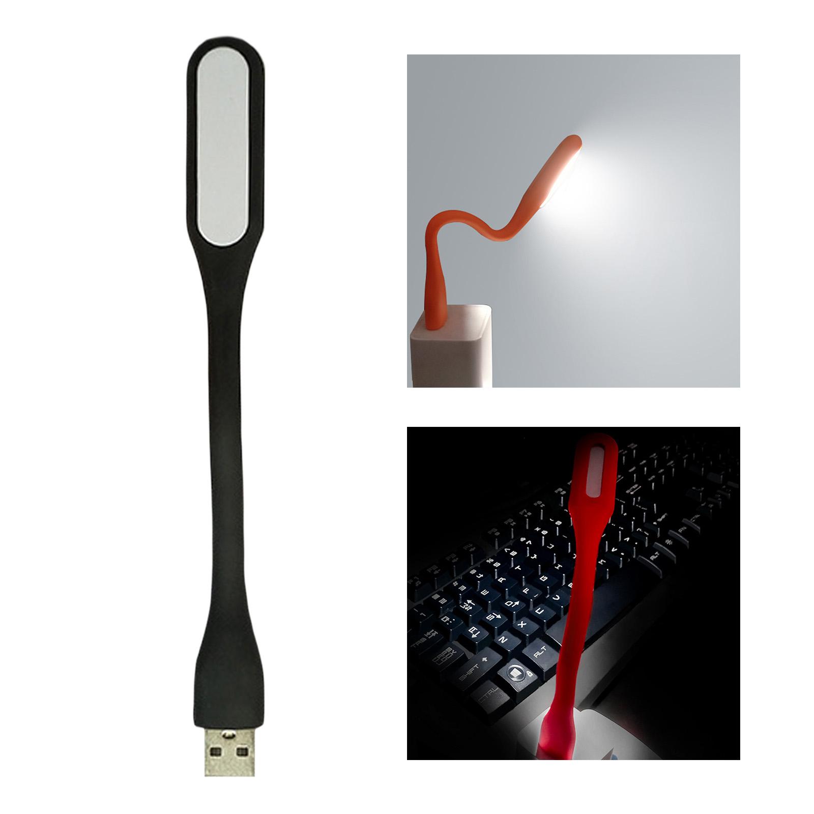 Flexible LED Light Lamp Portable Adjustable for Laptop Eye Care black