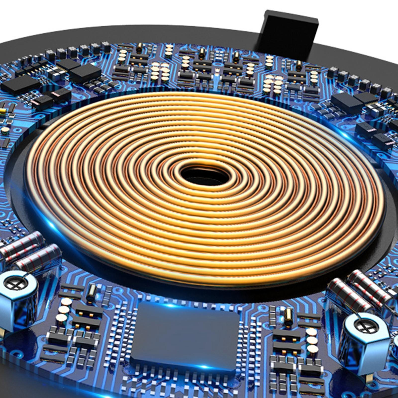 Desktop Vertical Wireless Charging Stand Fast Charge Phone Holder Black