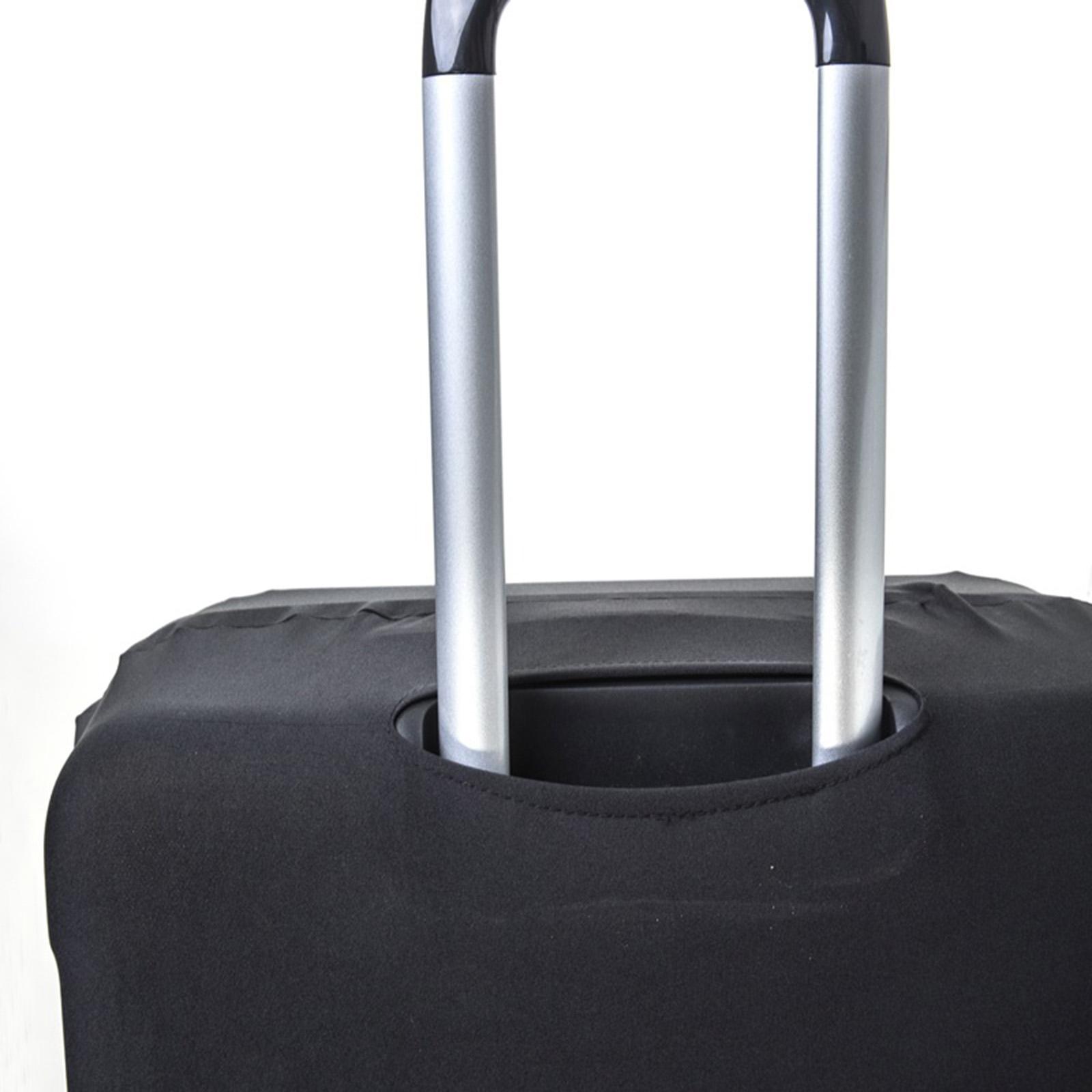 Luggage Cover Elastic Suitcase Cover Black Flexible and Soft Sturdy Reusable 20inch