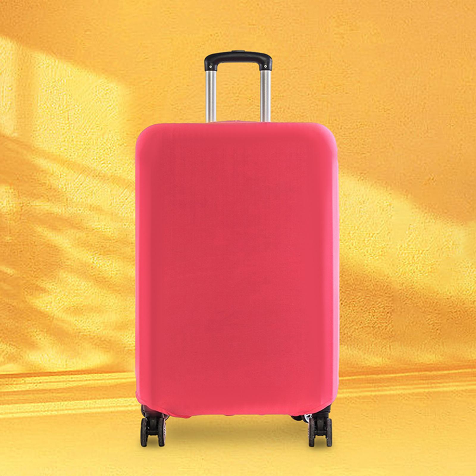 Luggage Cover Elastic Suitcase Cover Pink Sturdy Scratch Protection Reusable 20inch