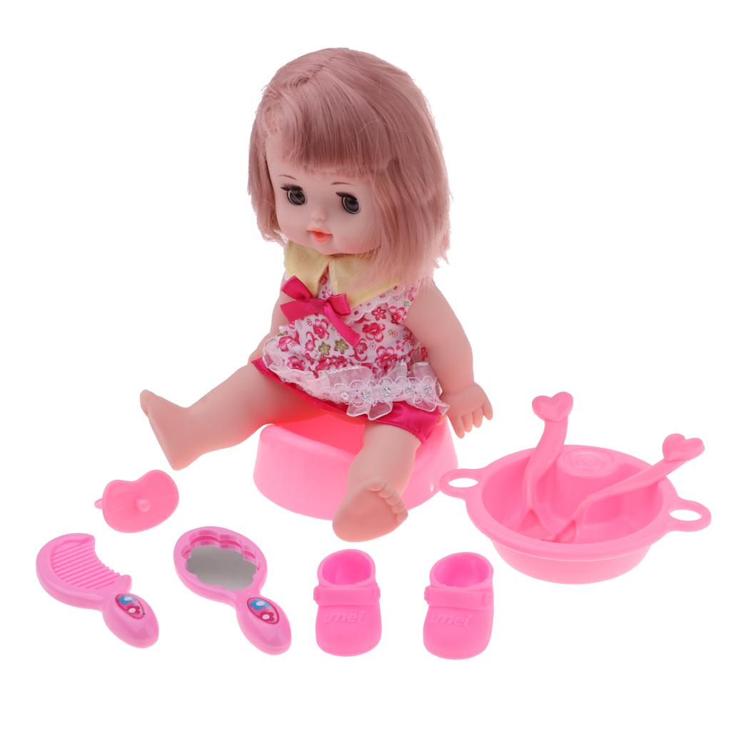 27cm Girl Jointed Dolls Model Pretend Play Set Toy Gift Dollhouse Miniature 