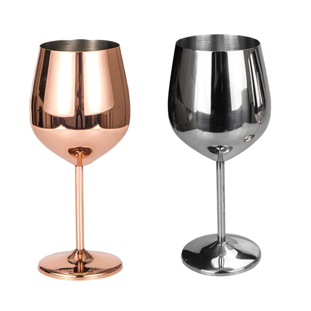 Various Shatterproof Stainless Steel Wine Glasses Goblets Tumbler 2 ...