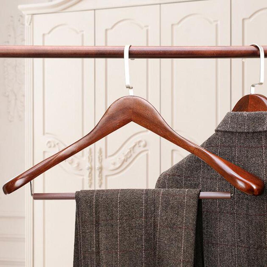 Wooden Coat Hangers Suit Garment Clothes Wood Hanger Pants Coat Trouser