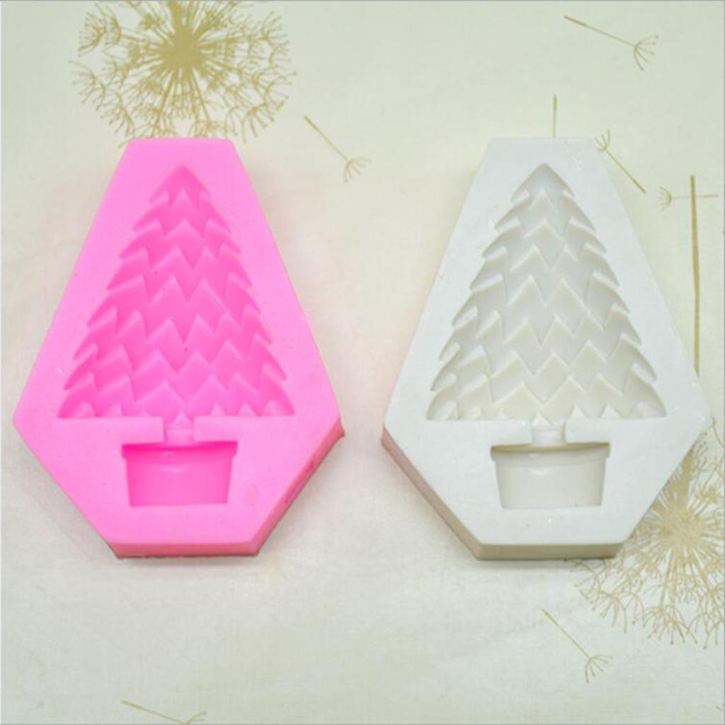 Silicone Christmas Tree Mold Chocolate Fondant Cake Making Baking Tool White