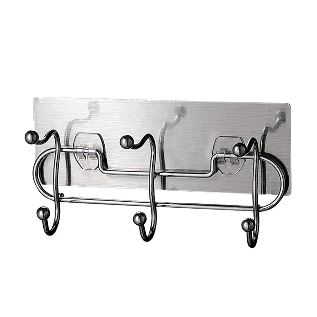 Wall/Door Mounted Coat Racks, Towel Hooks - Stainless Steel - Self Adhesive