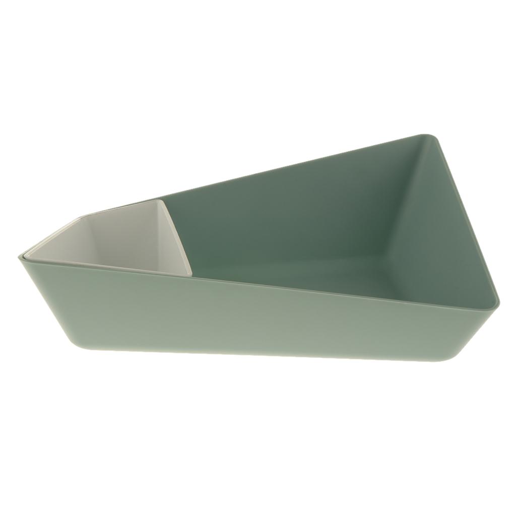 Plastic Multi-functional Fruit Plate Snack Tray Jewellery Box Blue