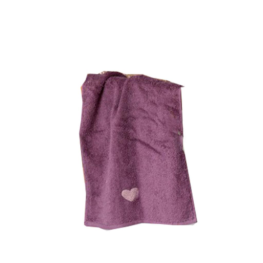 Small Fresh Love Heart Embroidery Pure Cotton Towel Bath Towel Wine Red