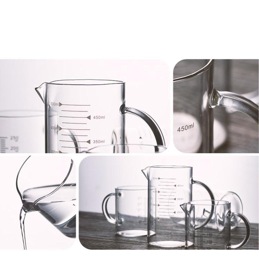 Transparent Measuring Cup Heat Resistant Measure Mug Kitchen Gadget 250ml