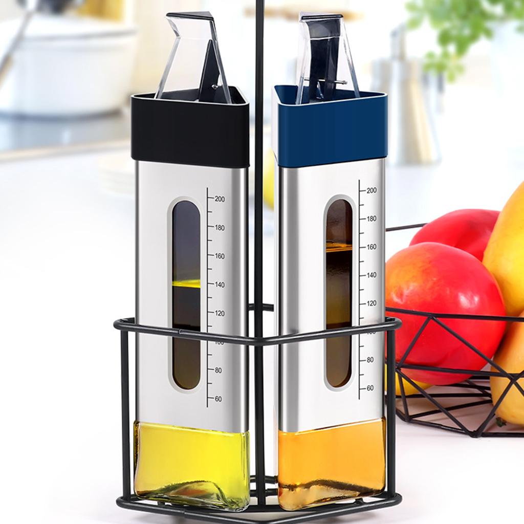 Stainless Steel Oil Bottle Sauce Bottle Dispenser Condiment Bottle Style 1