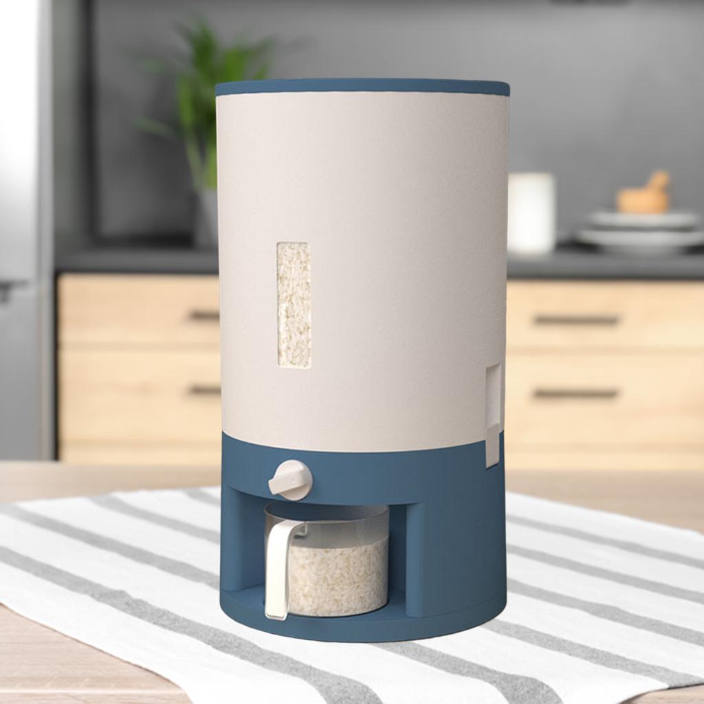 6KG Rice Storage Container Cereal Cereal Container Bin Moisture-proof Blue