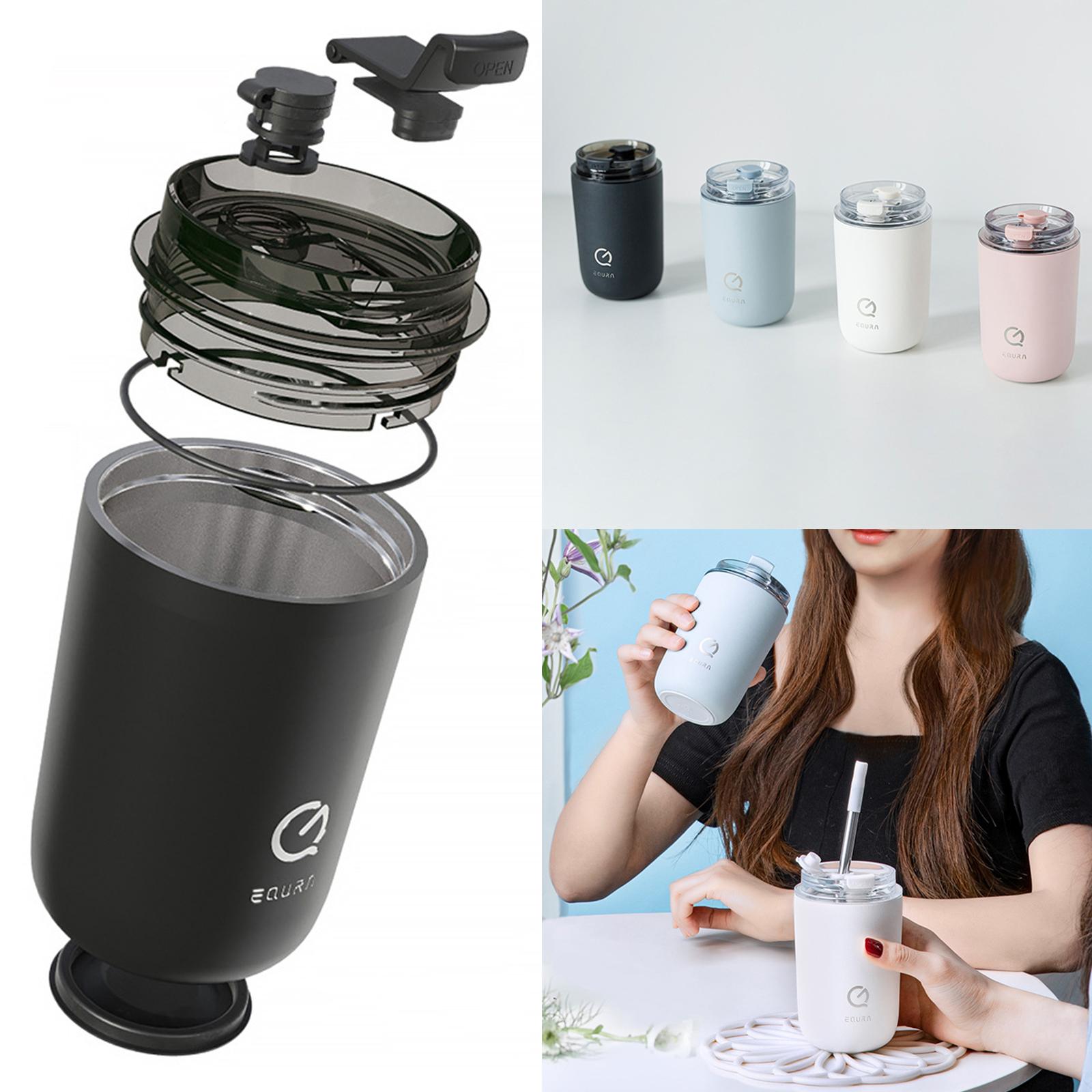 Travel Insulated Mug Coffee Beverage Drinks Thermal Tumbler With Lid Black